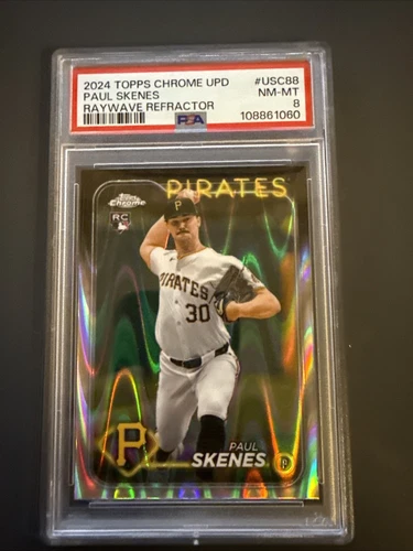 2024 Topps Chrome Update  - RayWave Refractor #USC88 Paul Skenes (RC) PSA 8