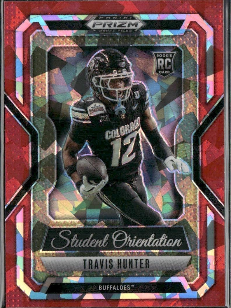 2025 Panini Prizm Draft Picks #7 Travis Hunter Student Orientation Red Ice