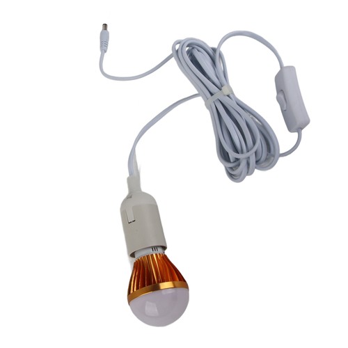E27 Ball Bulb Spiral LED Solar White Light For Camping Tent 12V 5W With 3meter - Picture 19 of 22
