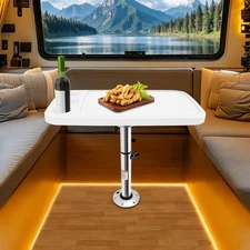 RV Table Top Replacement Removable Desk Counter Topping Cover with Cup Holders