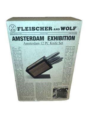 Fleischer & Wolf Amsterdam Exhibition 12 Knife Set Surgical Stainless Steel NIB