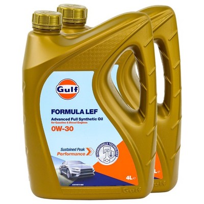Motoröl Gulf Formula LEF 0W-30 2 X 4 Liter für KIA Land Rover Opel Mazda Peugeot