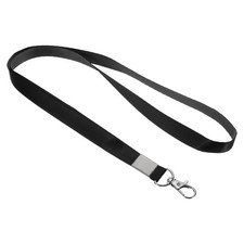 5Pcs 17" Lanyards with Swivel Hook 0.6" Width for Badges Holder Black