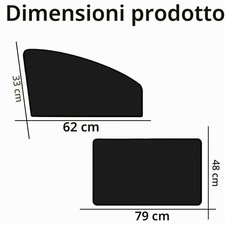 Tendine Parasole Auto Blocco Raggi Uv Finestrini Laterali Protezione Privacy - Miniatura 5