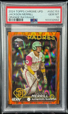 2024 Topps Chrome Update Jackson Merrill Orange Raywave /25 RC PSA 10 Rookie