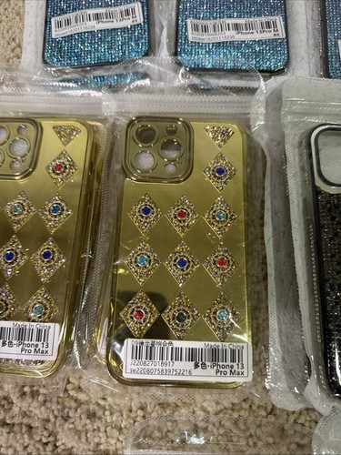 LOT 37X iPhone 13 Pro Max Bling Diamond Crystal Rhinestone Case Wholesale Bulk - Picture 2 of 10