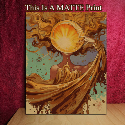 Sun Child OC Color Illustration Mixed Media Fine Art Print 8.5x11 - Key & Chy