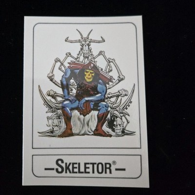 1986 MOTU He-Man Masters of the Universe Wonder Bread Card NM Skeletor