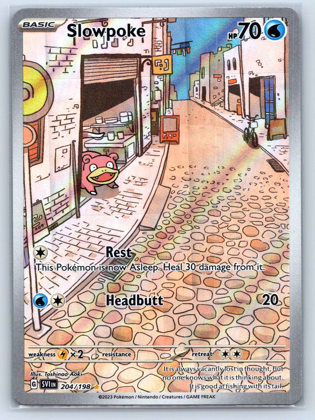 Pokemon TCG Scarlet & Violet Base Set 204/198 Slowpoke Illustration Rare NM