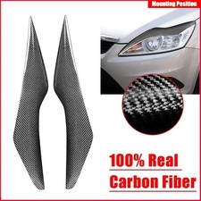 For Ford Focus 2 Mk2 2008-2010 Dry Carbon Fiber Auto Headlight Eyebrow Sticker For Ford Focus 2 Mk2 2008-2010 Dry Carbon Fiber Auto Headlight Eyebrow Sticker