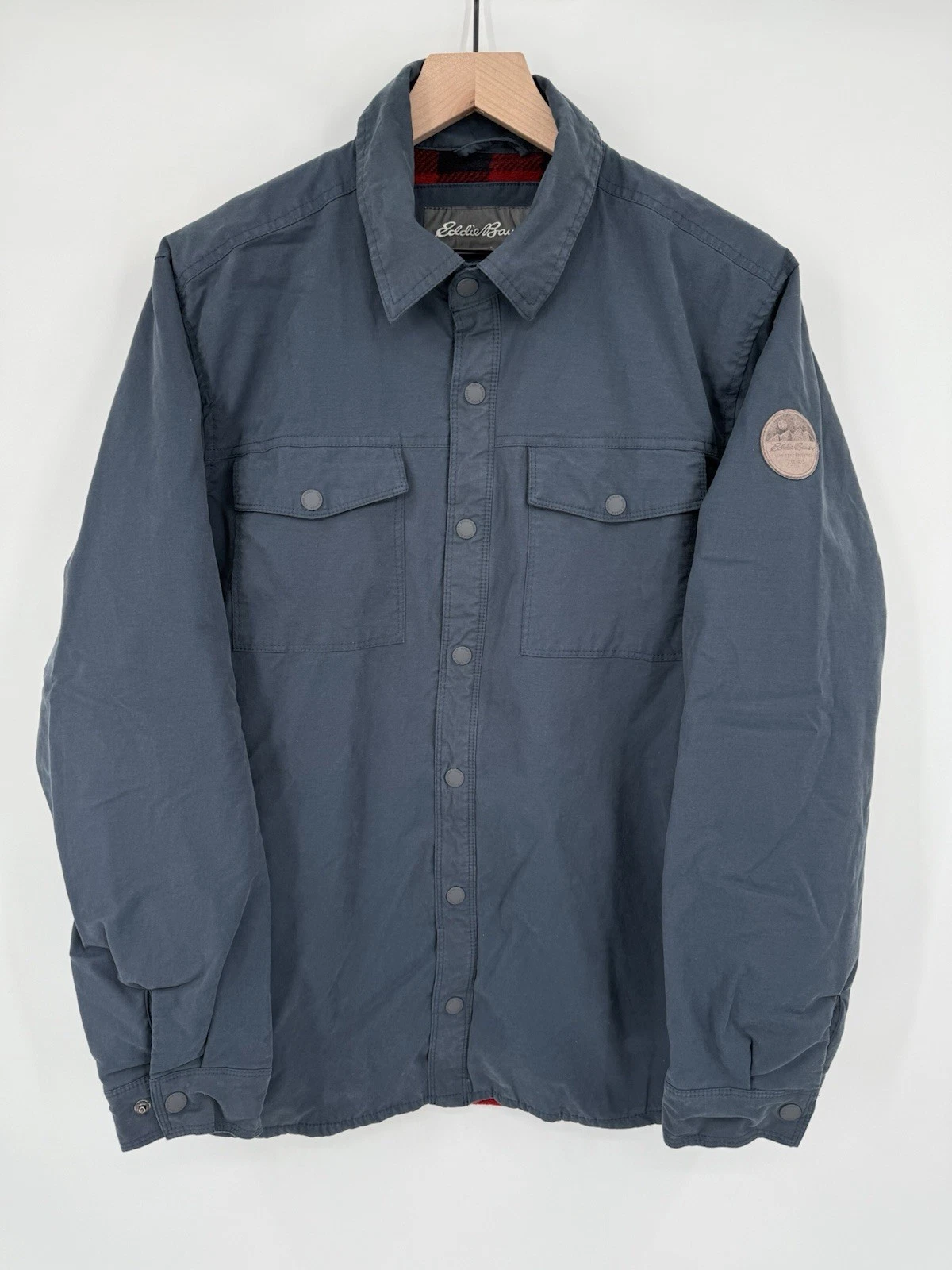 VETEMENTS Giacca camicia pesante foderata in flanella Eddie Bauer Shacket uomo grande tela Voyager