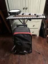 Vic Firth Xylophone Bells Student Kit & Rolling Bag Practice Pad Mallets Musical