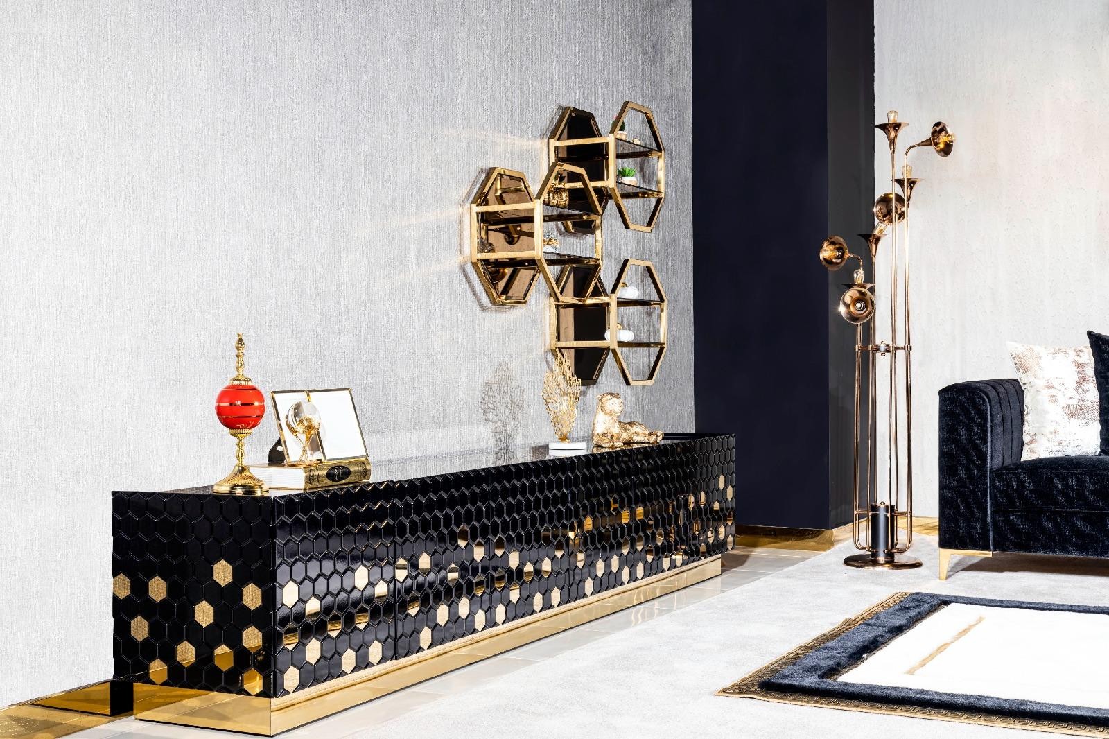 tv cabinet rtv television stand sideboard cabinet lowboard 260 cm metal