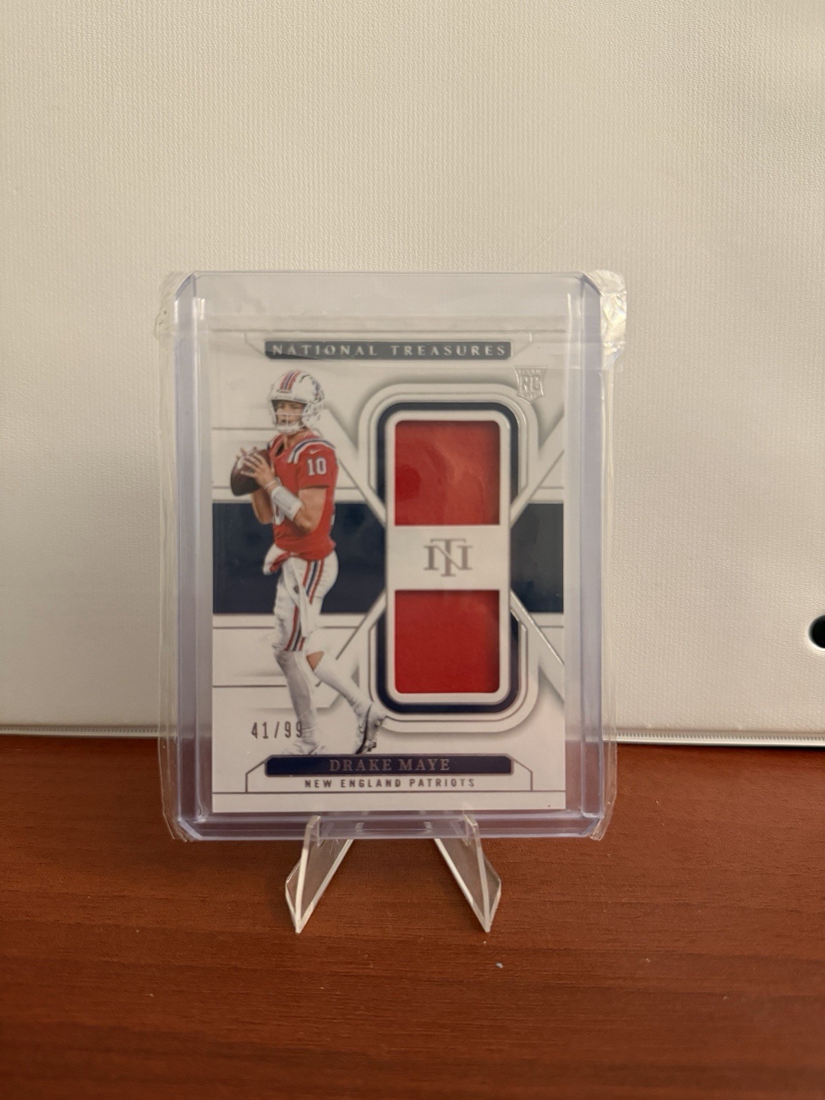 2024 Panini National Treasures Rookie Dual Materials /99 Drake Maye #RDM-DME RC