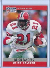 1990 Pro Set - Deion Sanders - Atlanta Falcons - #36 - Prime Time