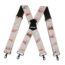 Men's Suspender 1.5/2 Inch Wide Suspenders Full Elastic X Back 2 inch Fishing