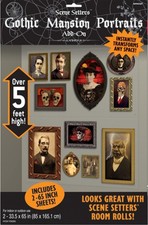 Halloween Gothic Party Decoration Mansion Portrait Gallery Scene Photo Prop