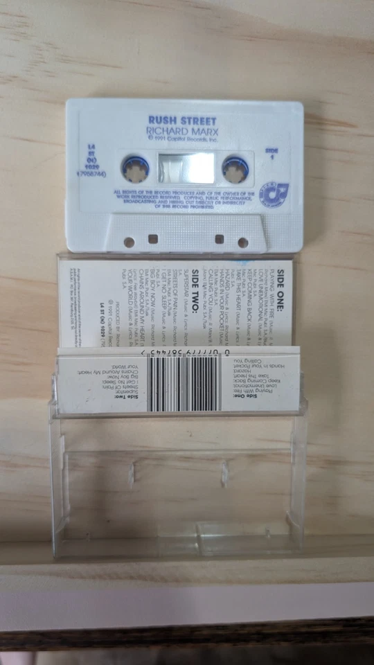 Richard Marx - Rush Street Album Cassette Tape - Capitol Records 1991 - Image 2 of 4