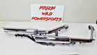 1998 HARLEY DAVIDSON DYNA OEM Chrome Staggered Dual Exhaust System Muffler