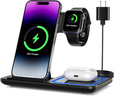 3 in 1 Wireless Charger Charging Station, Wireless Charger Stand for Iphone17 16
