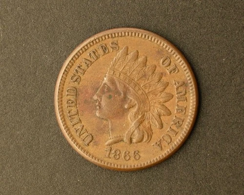 1866 Indian Head Cent Bronze – XF+