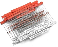 Chanzon 34 Values 0.5W Zener Diode Assorted Kit (2V 2.2V 2.4V 2.7V 3V 3.3V... 