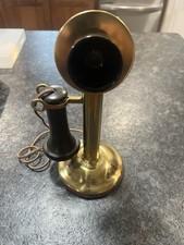 Vintage Western Electric BRASS CANDLESTICK Phone American Telephone Co Pat 1915