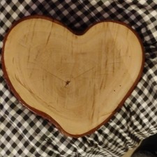 Unfinished Heart-Shaped Wood Slice Craft Blank/Piece - Hearts Theme