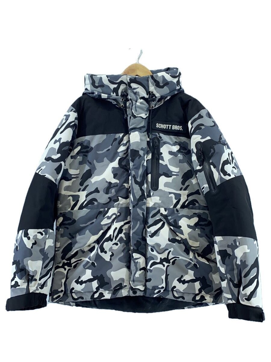 Schott Down Jacket L Polyester GRY amouflage 3192… - image 1