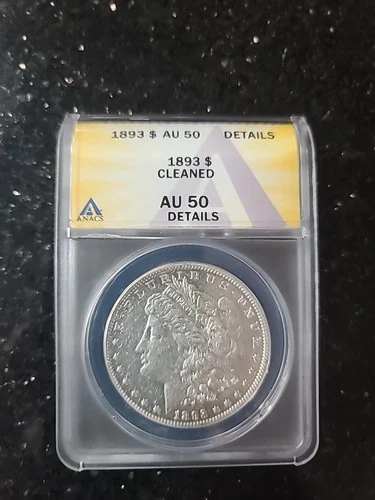 1893 morgan silver dollar AU 50