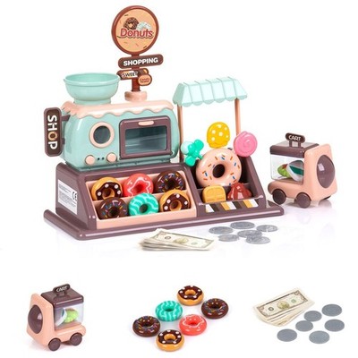 Chipolino Spielzeug Donut Shop 34-teilig Mini-Ofen, Licht, Kekse Donuts Lutscher