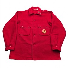 Vintage Boy Scouts of America Red Wool Jacket 40 Order of the Arrow Patches USA