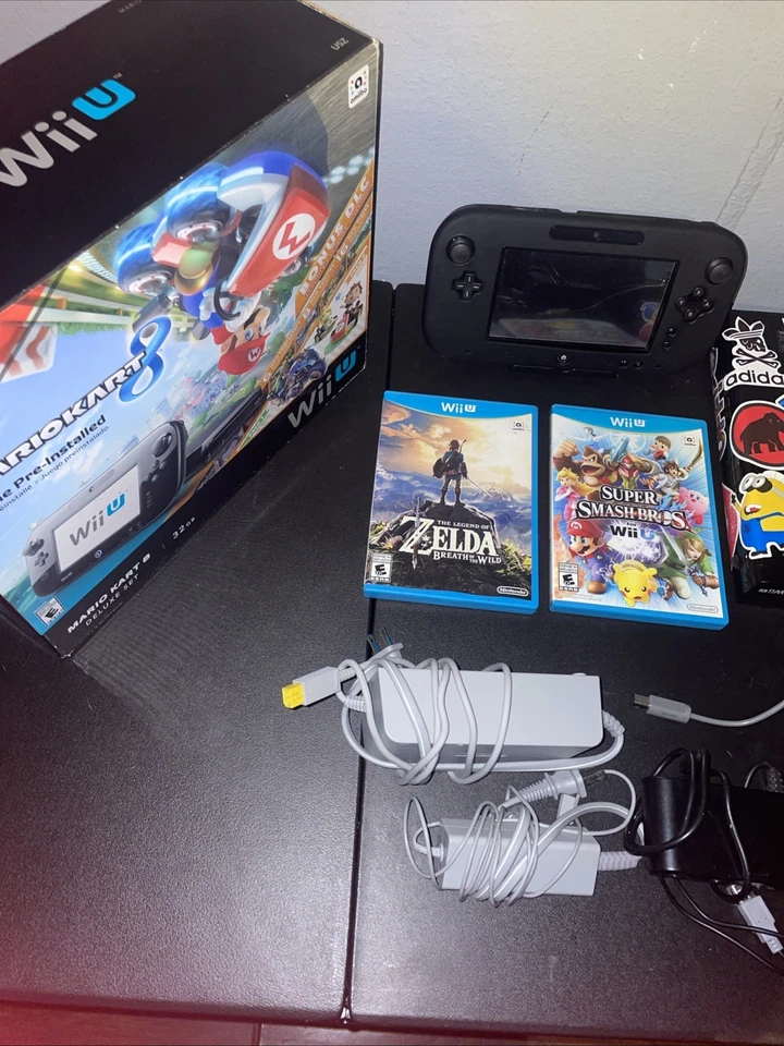 任天堂 Wii U 32GB 控制手柄黑色,Games Zelda,Super Smash Bros, — 第 3/4 张图片