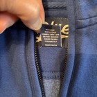Christopher Newport University Cropped Blue 84 1/4 Zip Sweatshirt With Raw Hem — photo 10