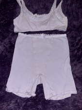 Skims Pajama Set Lilac Purple Size Large Bra And Boxers