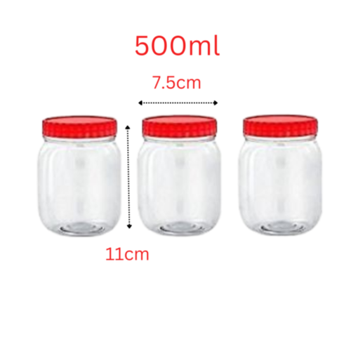 Round Jars Plastic Storage Containers with Screw Top Lids Spices Food Canisters - Picture 9 of 143