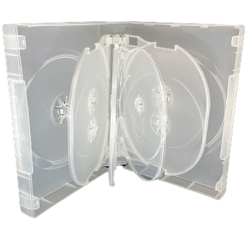 1 x 9 Way Clear DVD 39mm Spine Holds 9 Discs Empty Brand New Replacement Case - Picture 4 of 12