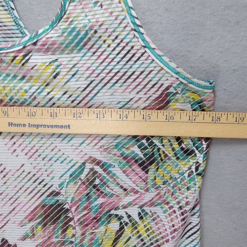 Prana Tank Top Womens XS Tilko Breezie Dragonfly Paradise Workout Tropical Palm - Picture 7 of 12