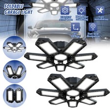 2Pack LED Garage Light Deformable Super Bright Work Shop Ceiling Light Bulb Lamp