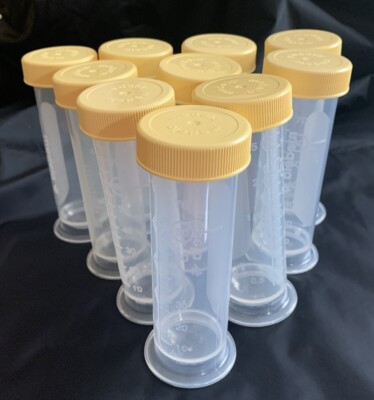 Lot of 10 Medela 2.7oz/80ml Breast Milk Colostrum Storage Containers/Bottles