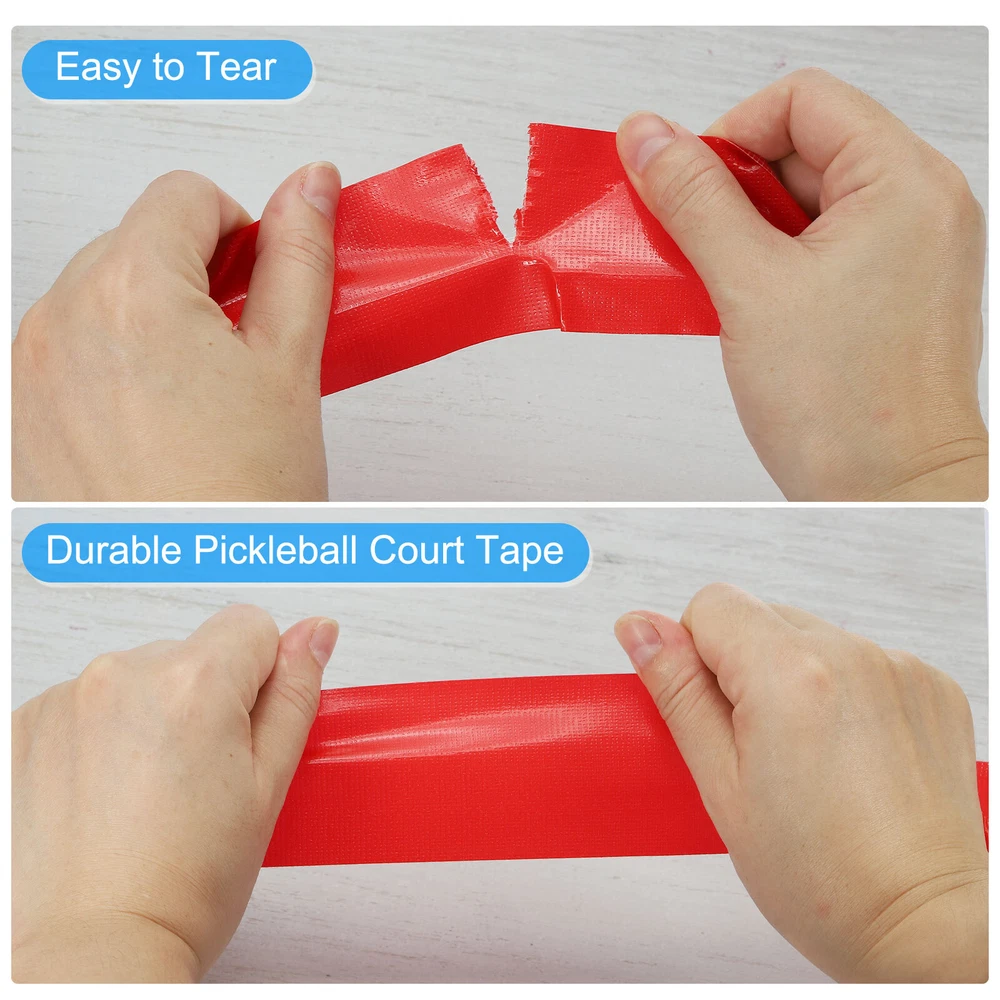 Pickleball Ball Court Marking Tape 302ft, 2Pcs Marking Edge Guard Tape, Yellow