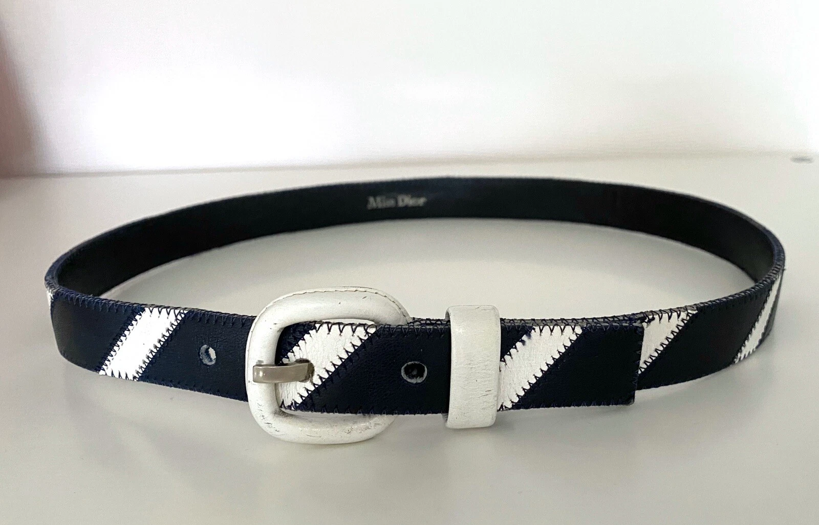 Ceinture en cuir bicolore CHRISTIAN DIOR Miss Dior vintage