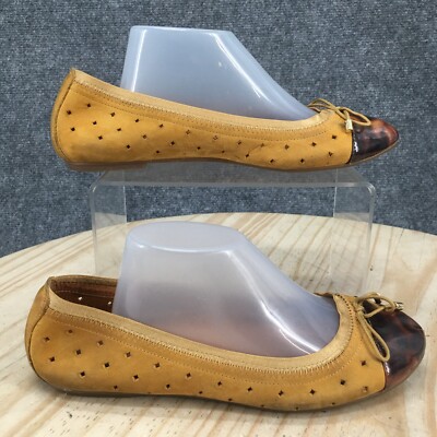 Clarks Shoes Womens 6 M Valley Stone Slip On Ballet Flats 64410 Yellow Leather