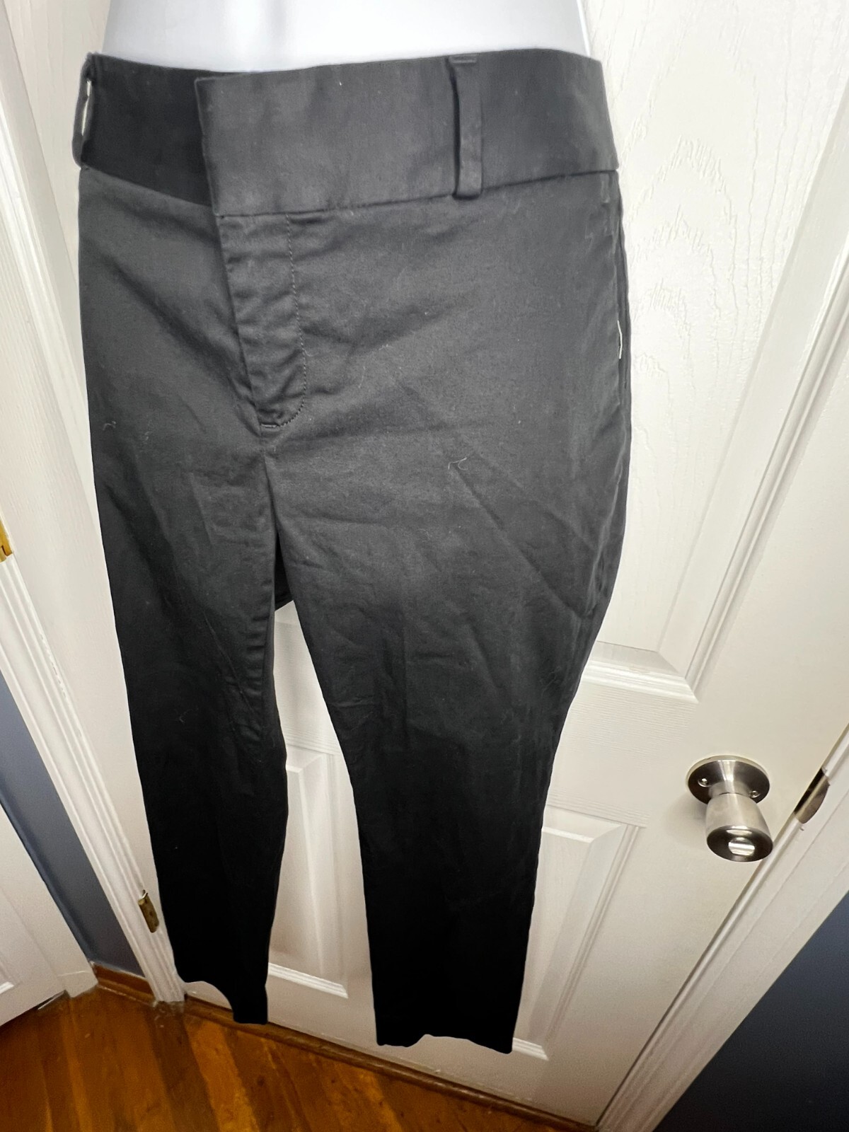 Banana Republic Size 2 Black Hampton Crop Straight Leg Cotton Dress