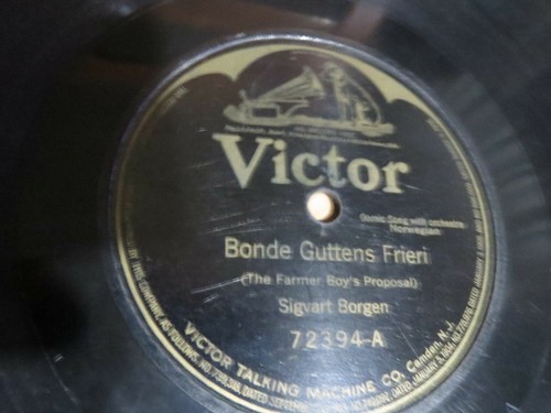 78RPM Victor Sigvart Borgen - Bonde Guttens / I Omkring, clean average used VV-V - Picture 4 of 8