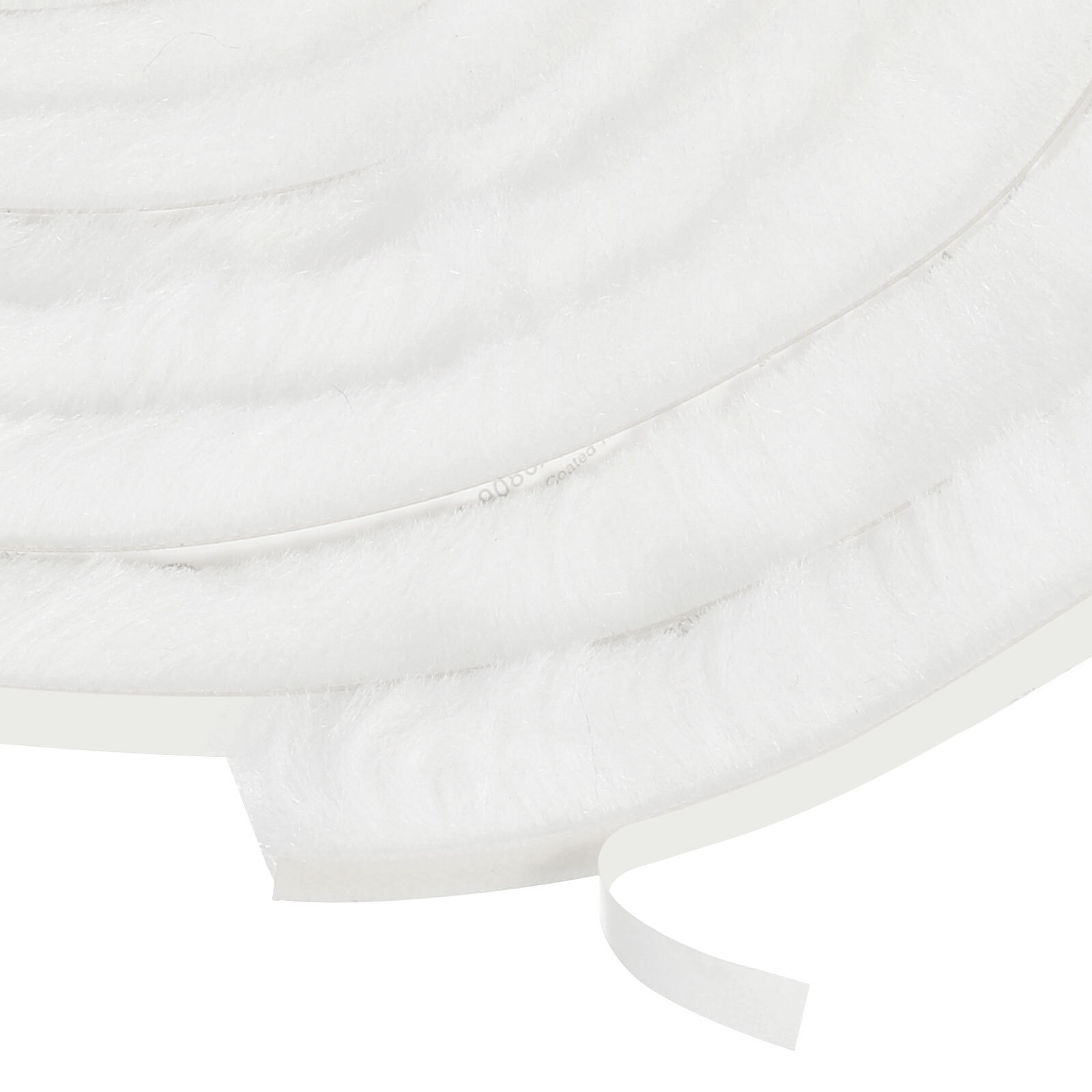 Self Adhesive Brush Seal Weather Stripping 7/8" x 3/8" x 16.4ft, White