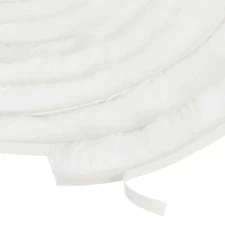Self Adhesive Brush Seal Weather Stripping 7/8" x 3/8" x 16.4ft, White