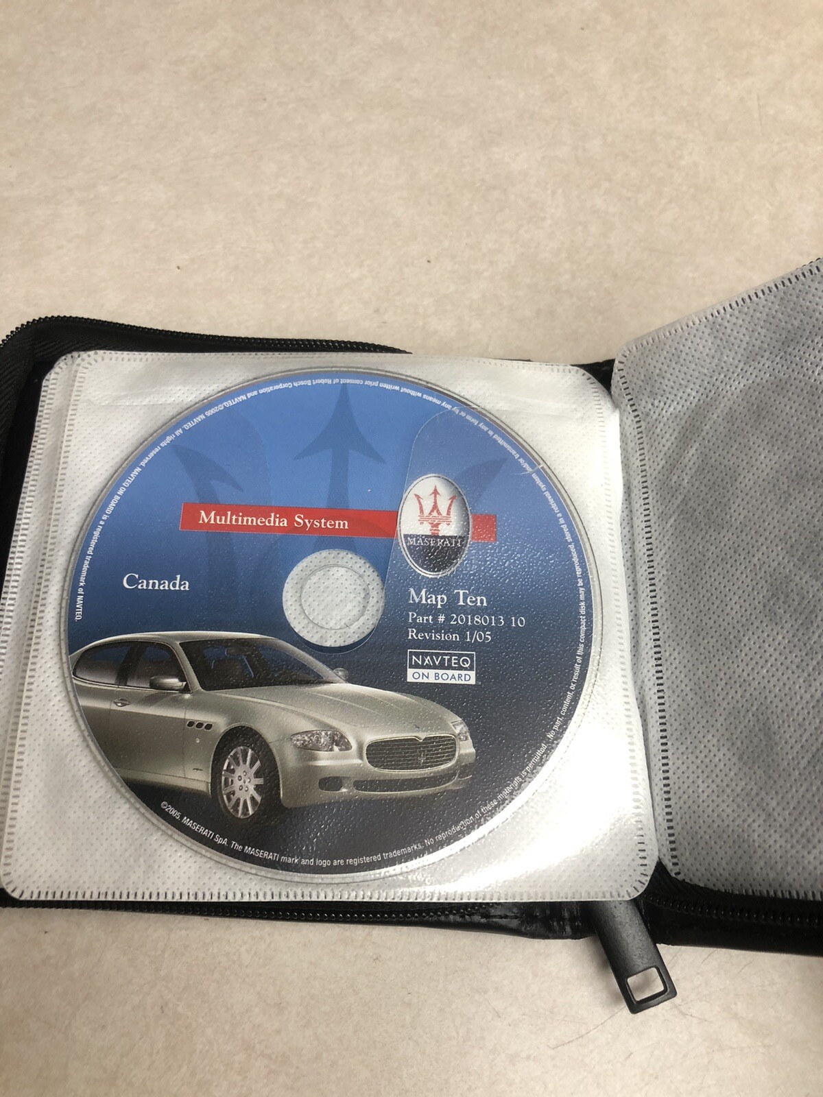 MASERATI GPS NAVIGATION DISCS CD OEM 2018013  Maps Complete W/Case 1/05 Revision