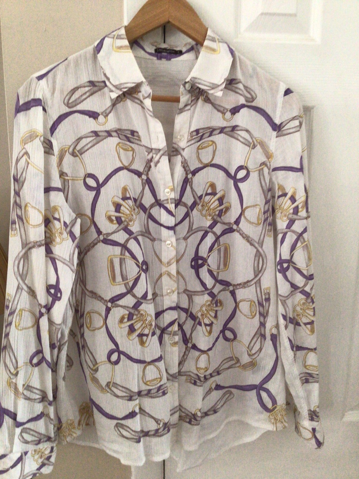 J. McLaughlin Equestrian Button Blouse - Women Si… - image 8