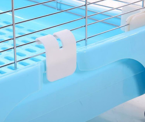 Image 41 - Pet Rabbit Bunny Hutch Ferret Guinea Pig Cage Run Chinchilla House Carrier Blue